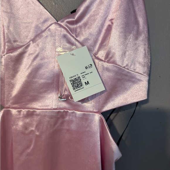 Pink | Shiny | rhinestone Straps | forever 21 | cocktail dress | size M | NWT - Picture 11 of 12